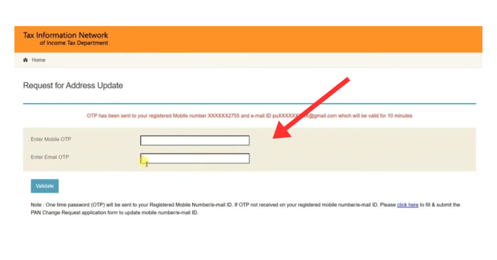 Pan Card Mobile Number Update